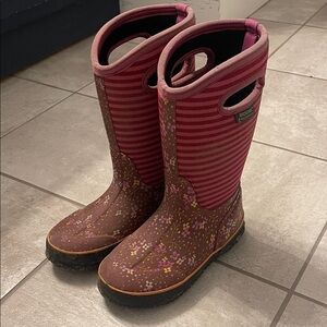 BOGS Kids' Floral Pink Boots